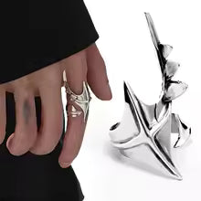 Cyber Spiral Sculptural Personality Ring