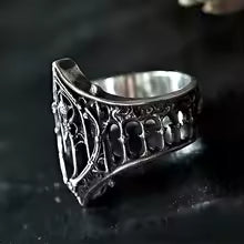 Vintage Gothic Castle Personality Ring