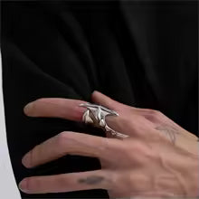 Cyber Spiral Sculptural Personality Ring